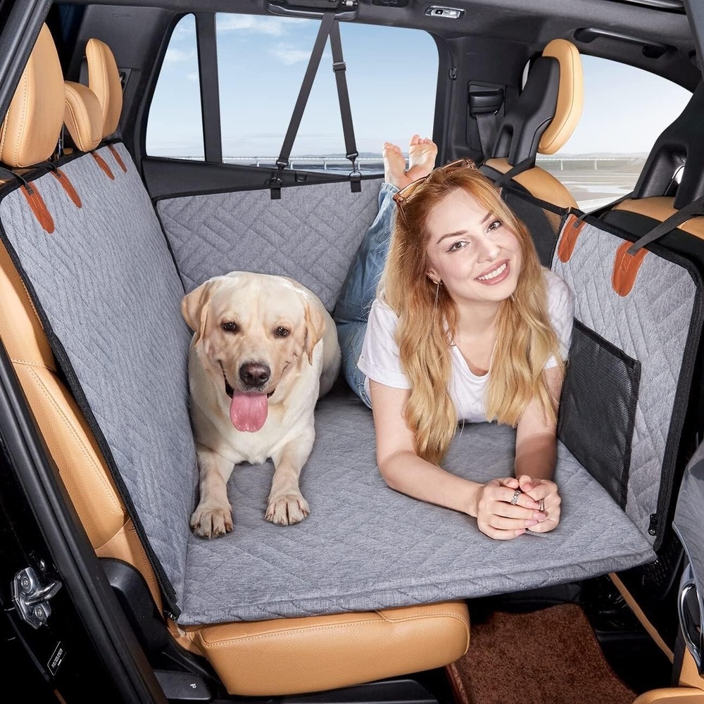 Universal Dog Back Seat Extender Platform Pet Car Hammock Waterproof Cover
